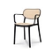 Plastic rattan armchair